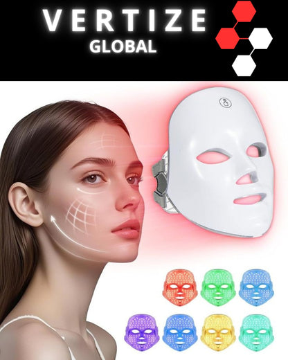 Máscara LED de Rejuvenecimiento Facial GLOW™ - Vertize Global ✨