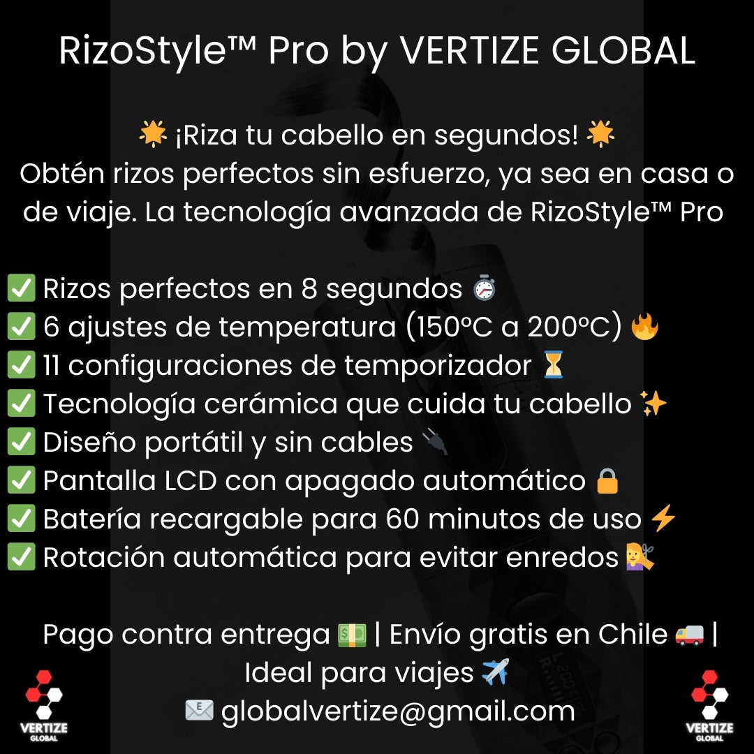 Máquina Onduladora Rizadora Portátil RizoStyle™ Pro