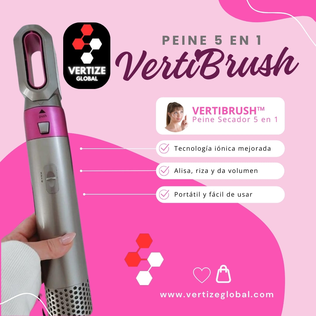 Peine Secador Multifunción VERTIBRUSH™ 5 en 1 By VertizeGloba