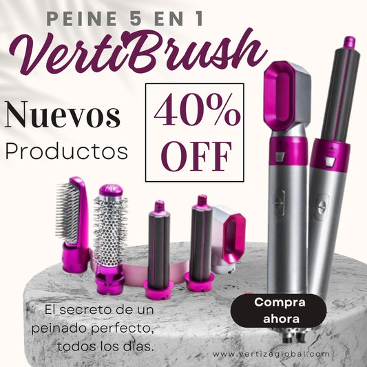 Peine Secador Multifunción VERTIBRUSH™ 5 en 1 By VertizeGloba